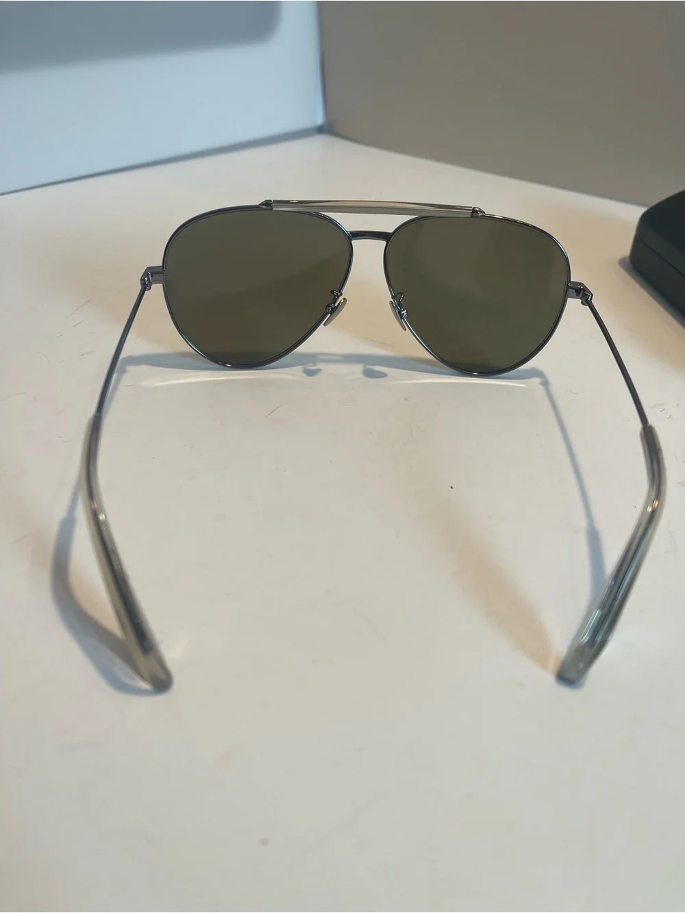 Alexander McQueen AM0058S sunglasses Metal Aviator/Pilot Ruthenium/Gold